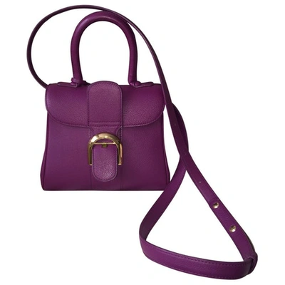 Pre-owned Delvaux Le Brillant Purple Leather Handbag
