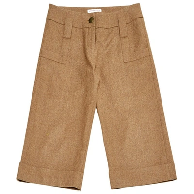 Pre-owned Matthew Williamson Wool Trousers In Brown