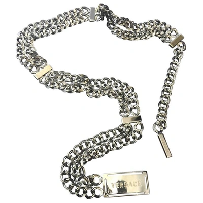 Pre-owned Versace Silver Chain Belt