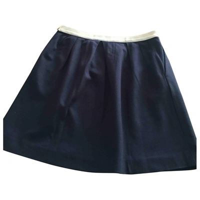 Pre-owned Sandro Mid-length Skirt In Navy