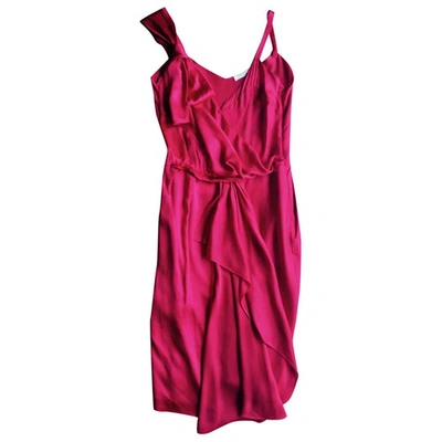 Pre-owned Nina Ricci Red Silk Dress