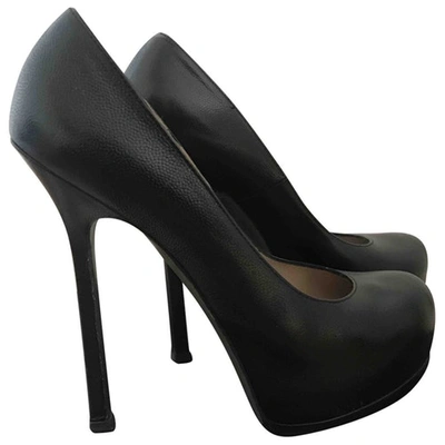 Pre-owned Saint Laurent Leather Heels In Black