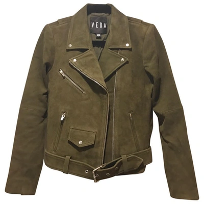 Pre-owned Veda Khaki Suede Leather Jacket