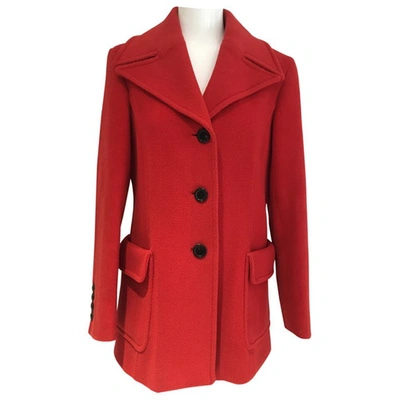 Pre-owned Aquascutum Red Wool Coat