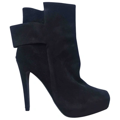 Pre-owned Aperlai Black Leather Ankle Boots