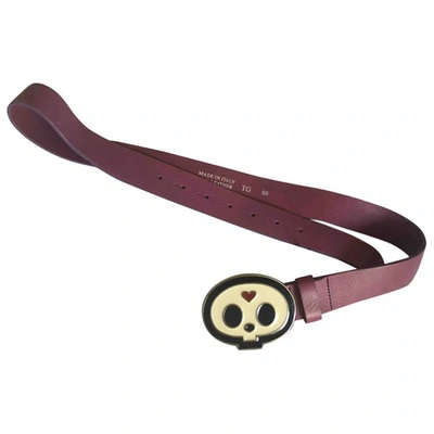 Pre-owned Pinko Purple Leather Belt