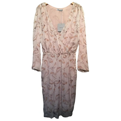 Pre-owned Annie P Silk Dress In Beige