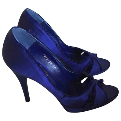 PEDRO GARCIA Pre-owned Cloth Heels In Blue