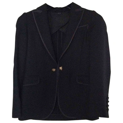 Pre-owned Gucci Silk Blazer In Black