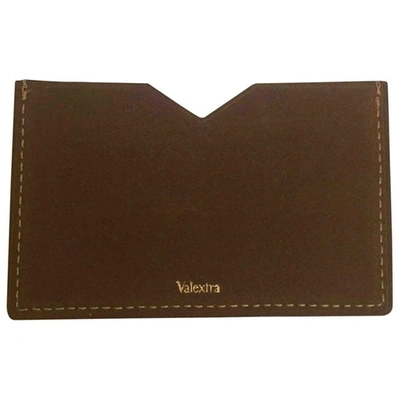 Pre-owned Valextra Card Wallet In Brown