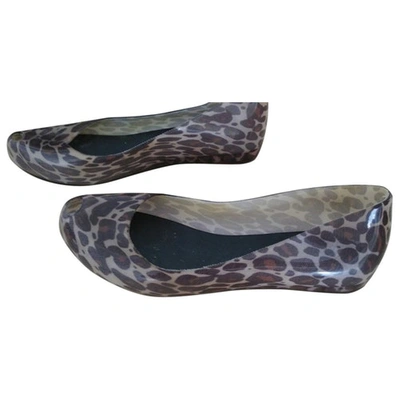 Pre-owned Melissa Ballet Flats In Grey