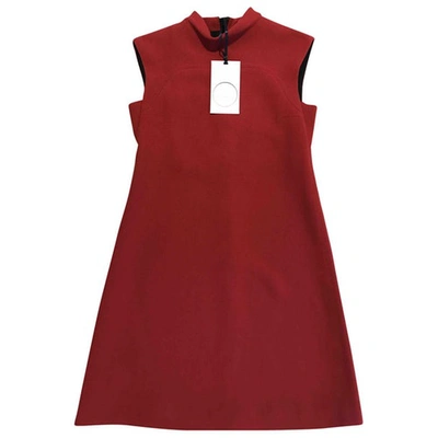 Pre-owned Aquilano Rimondi Wool Mini Dress In Red