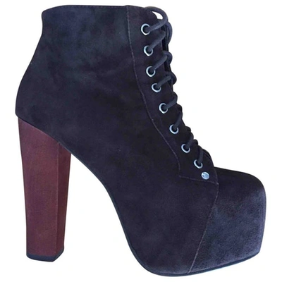 Pre-owned Jeffrey Campbell Lace Up Boots In Brown