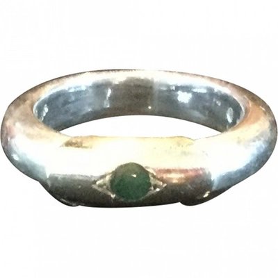 Pre-owned Ilias Lalaounis Silver Ring In Green