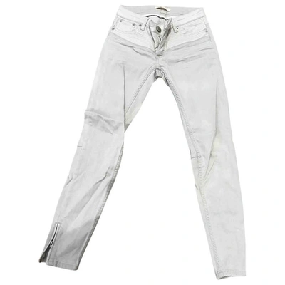 Pre-owned Maje Slim Jeans In Ecru