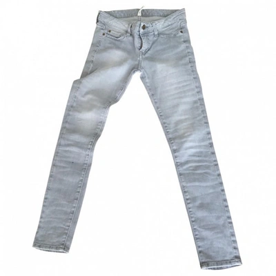 Pre-owned Acquaverde Slim Pants In Grey