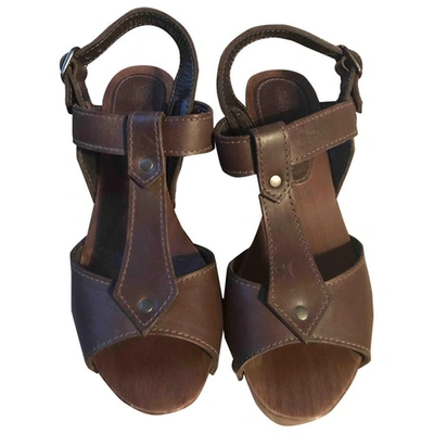 Pre-owned Vanessa Bruno Leather Sandals In Brown