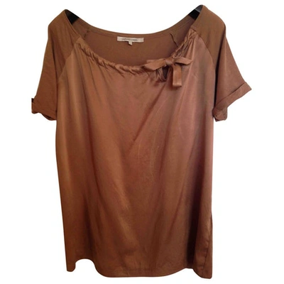 Pre-owned Gerard Darel Silk T-shirt In Camel