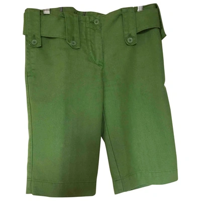 Pre-owned Chloé Green Cotton Shorts