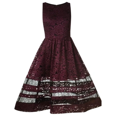 Pre-owned Alice And Olivia Mid-length Dress In Burgundy