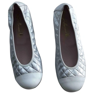 Pre-owned Pretty Ballerinas Silver Leather Ballet Flats