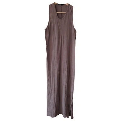 Pre-owned Bassike Maxi Dress In Brown