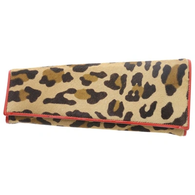 Pre-owned Christian Louboutin Pony-style Calfskin Clutch Bag In Multicolour