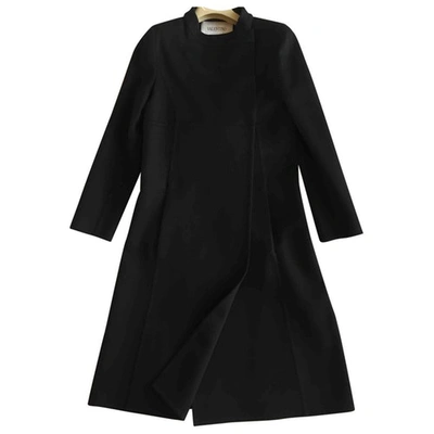 Pre-owned Valentino Wool Coat In Black