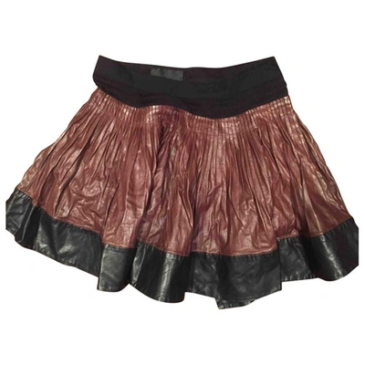 Pre-owned A.l.c Black Leather Skirt