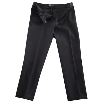 Pre-owned Maje Straight Pants In Black