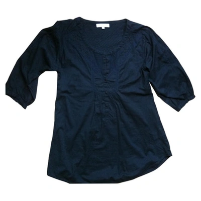 Pre-owned Sandro Blue Cotton Top