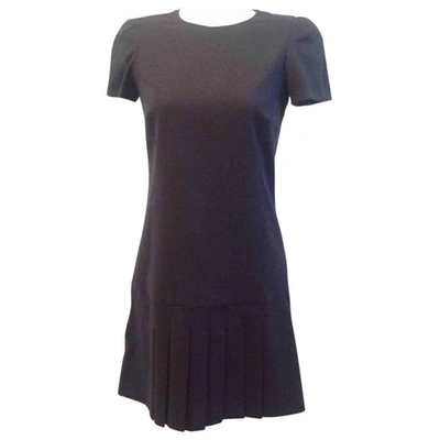 Pre-owned Pinko Wool Mini Dress In Black