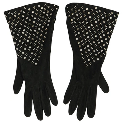 Pre-owned Alaïa Leather Gloves In Black