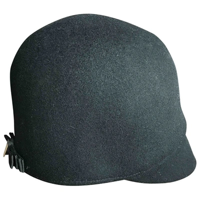 Pre-owned Annie P Wool Hat In Black