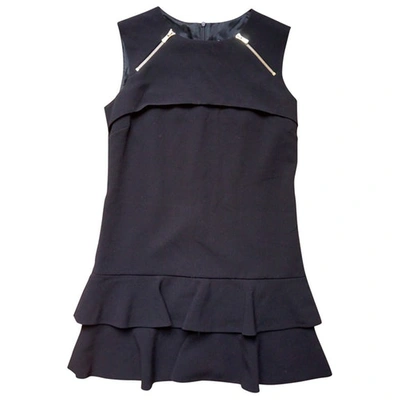 Pre-owned Sandro Mini Dress In Black