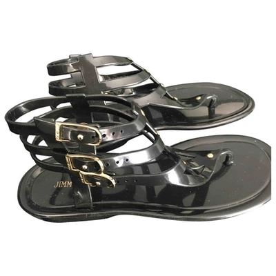 Pre-owned Jimmy Choo Black Rubber Sandals