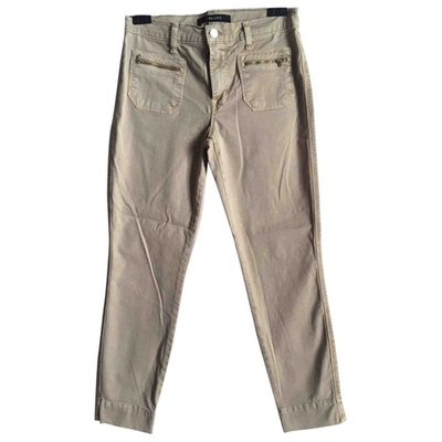 Pre-owned J Brand Slim Jeans In Beige