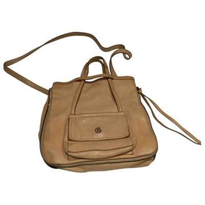 Pre-owned Elena Ghisellini Leather Handbag In Camel