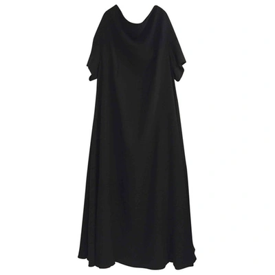 Pre-owned Rochas Silk Maxi Dress In Black