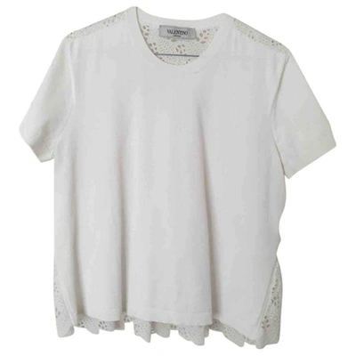 Pre-owned Valentino Jersey Top In White