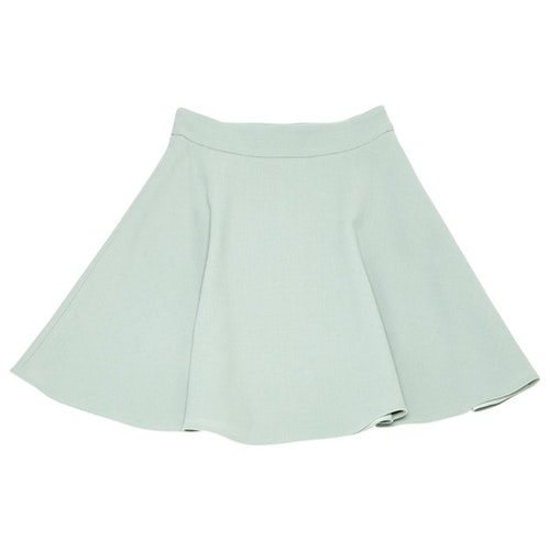 Miu Miu Green Wool Skirt | ModeSens