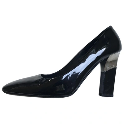 Pre-owned Prada Patent Leather Heels In Black