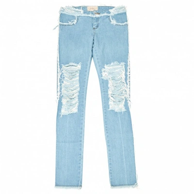 Pre-owned Christopher Kane Slim Jeans In Blue