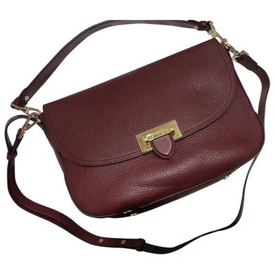Pre-owned Aspinal Of London Burgundy Leather Handbag