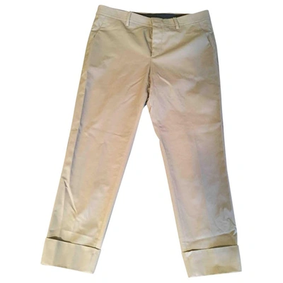 MIU MIU Pre-owned Chino Pants In Khaki