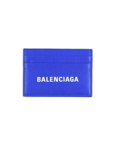 Shop Balenciaga Document Holder In Bright Blue