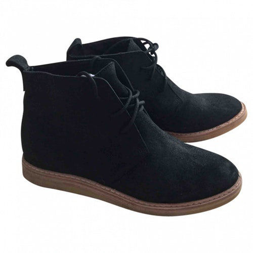 Clarks Black Suede Ankle Boots | ModeSens