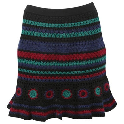 Pre-owned Adam Selman Burgundy Wool Skirts