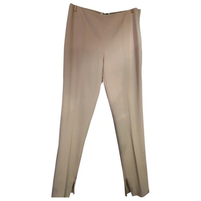 Pre-owned Narciso Rodriguez Pink Viscose Trousers