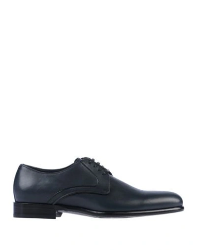 Shop Dolce & Gabbana Lace-up Shoes In Dark Blue